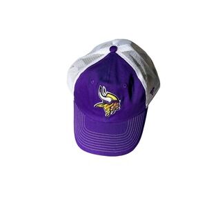 .Minnesota Vikings Trucker Hat NFL Fanatics Purple White Mesh Adjustable Cap